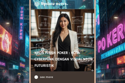 Neon Flush Poker : Kota Cyberpunk dengan Visual Neon Futuristik
